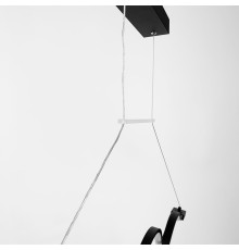 Сучасна чорна люстра Waterlines у двох розмірах