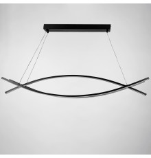 Люстра сучасна чорна у корпусі 100 см