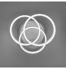 LED світильник білий на 3 кільця з хромованою смужкою d30 см