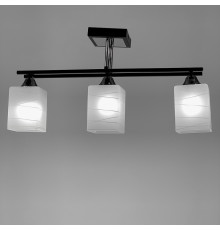 Стельовий світильник DUO LINE в чорному корпусі на 3 плафони