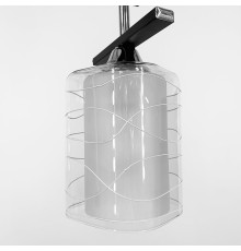 Стельова люстра в чорному корпусі на 1 плафон