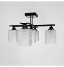 Стельовий світильник DUO LINE в чорному корпусі на 5 плафонів