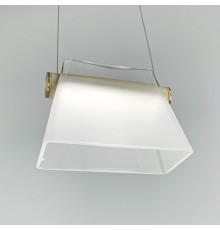 Підвіс із прозорим плафоном та фурнітурою з екошкіри