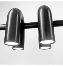 Дизайнерська видовжена люстра Circus Ago чорна