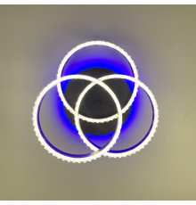 LED світильник coffee на 3 кільця з хромованою смужкою d30 см