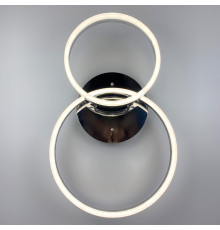 Світлодіодна срібна люстра Anelli на 2 кільця