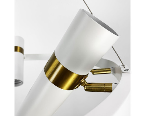 Cвітильник білий Spoor на тросах зі спотами