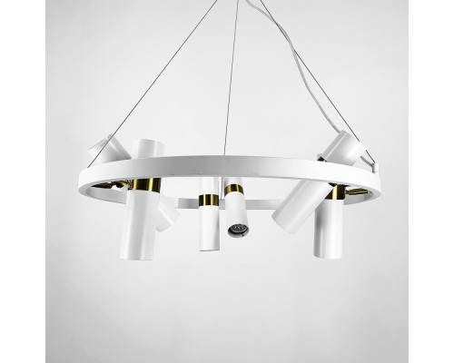 Cвітильник білий Spoor на тросах зі спотами