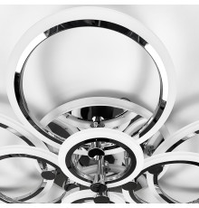 Світлодіодна люстра Senta на 8 кілець в хромовому корпусі