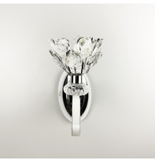Бра в хромовому корпусі із кришталевою квіткою