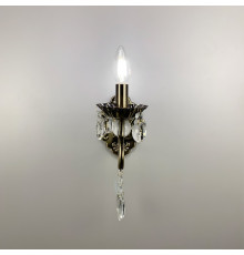 Бронзове бра-свічка із кришталевими підвісами