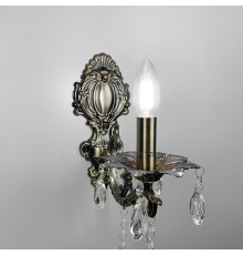 Бронзове бра із кришталевими підвісами