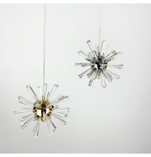 Круглий срібний дизайнерський підвіс ALMA з кристалами