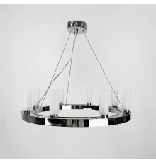 Підвісна срібна кільцева люстра RENNES ROUND 60 см 8 плафонів