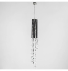 Видовжений срібний підвіс з кришталевими камінчиками Ilfari Crystals