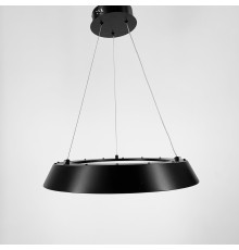 LED світильник круглий підвісний у чорному корпусі