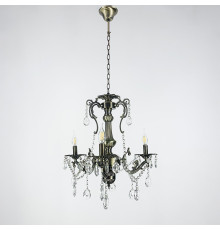 Підвісна кришталева люстра Crystal Life у бронзовому корпусі на 3 лампи