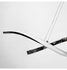 Видовжена люстра Gemo Led  у срібному каркасі 120 см