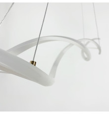 Видовжена люстра Gemo Led  у білому каркасі 100 см