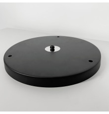 Кругла потрійна стельова основа у чорному кольорі 30х2,5 см