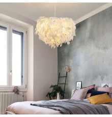 Підвісний білий світильник TRIO у флористичних мотивах d120 см