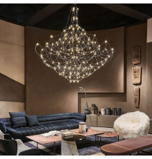 Дизайнерська невагома срібна Led люстра