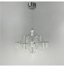 Невагома срібна Led люстра d60 см