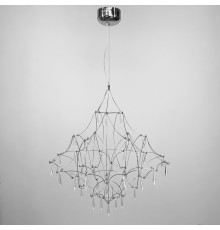 Дизайнерська невагома срібна люстра d80 см