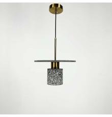 Підвіс Terrazzo Cylinder із сірим бетонним плафоном 30 см в стилі Ар-деко