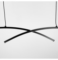 Видовжена чорна люстра-дуга ARC у корпусі 100 см