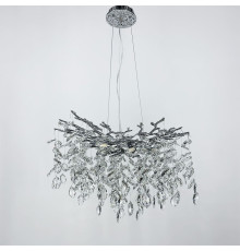 Вишукана срібна люстра DIAMINA з кришталевим камінням Ø 60 см