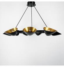 Кільцева підвісна люстра з поворотними металевими плафонами