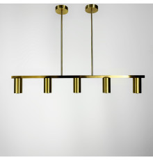 Видовжена латунна люстра Baliko з 5-ма спотами