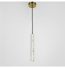 Підвіс Terrazzo Cylinder Long із білим бетонним плафоном 30х4 см