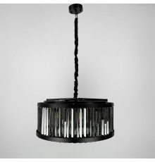 Люстра чорна з графітовими пластинами Ø 60 см