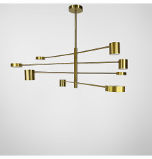 Сучасна латунна LED люстра FLEA з ріжками, що регулюються по осі