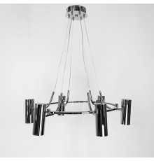 Підвісна срібна люстра ZION на 6 спотів
