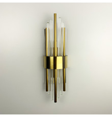 Бра Empire у латунному каркасі із прозорими та металевими трубочками