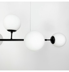 Люстра видовжена в чорному корпусі на 6 плафонів (тип A)