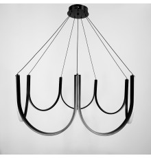 Підвісна світлодіодна чорна люстра ⌀ 90 см