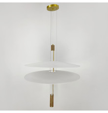 Дизайнерський 2-х ярусний світильник КРИЛА СВІТЛА із золотою основою