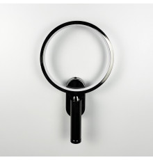 Бра у чорному глянцевому корпусі із світлодіодним кільцем та спотом