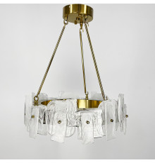 Латунна люстра із декоративними пластинами у двох розмірах