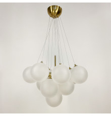 Люстра-пучок у золотому корпусі ⌀ 60 см 12 кульок
