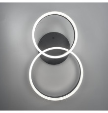 Світлодіодна чорна люстра Anelli на 2 кільця