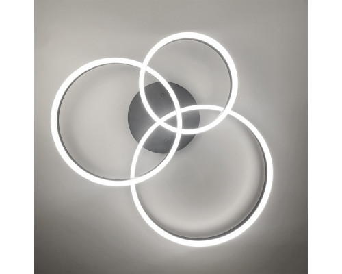 LED люстра в чорному кольорі на 3 кільця