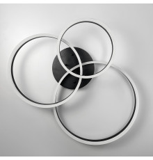 LED люстра в чорному кольорі на 3 кільця