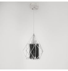 Підвіс у білому корпусі із графітовим плафоном