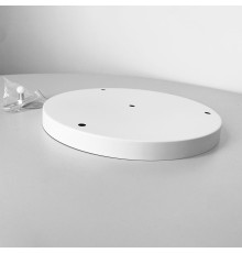 Кругла стельова основа у білому кольорі на 3 підвіси 30х3 см