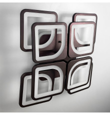 Світлодіодна LED люстра з RGB підсвіткою в корпусі кольору Coffee